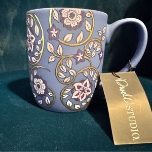 Dwell Studios Rich lavender floral mug soft touch design